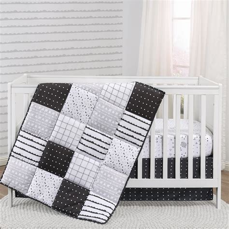 crib bedding black white|black and white children's bedding.